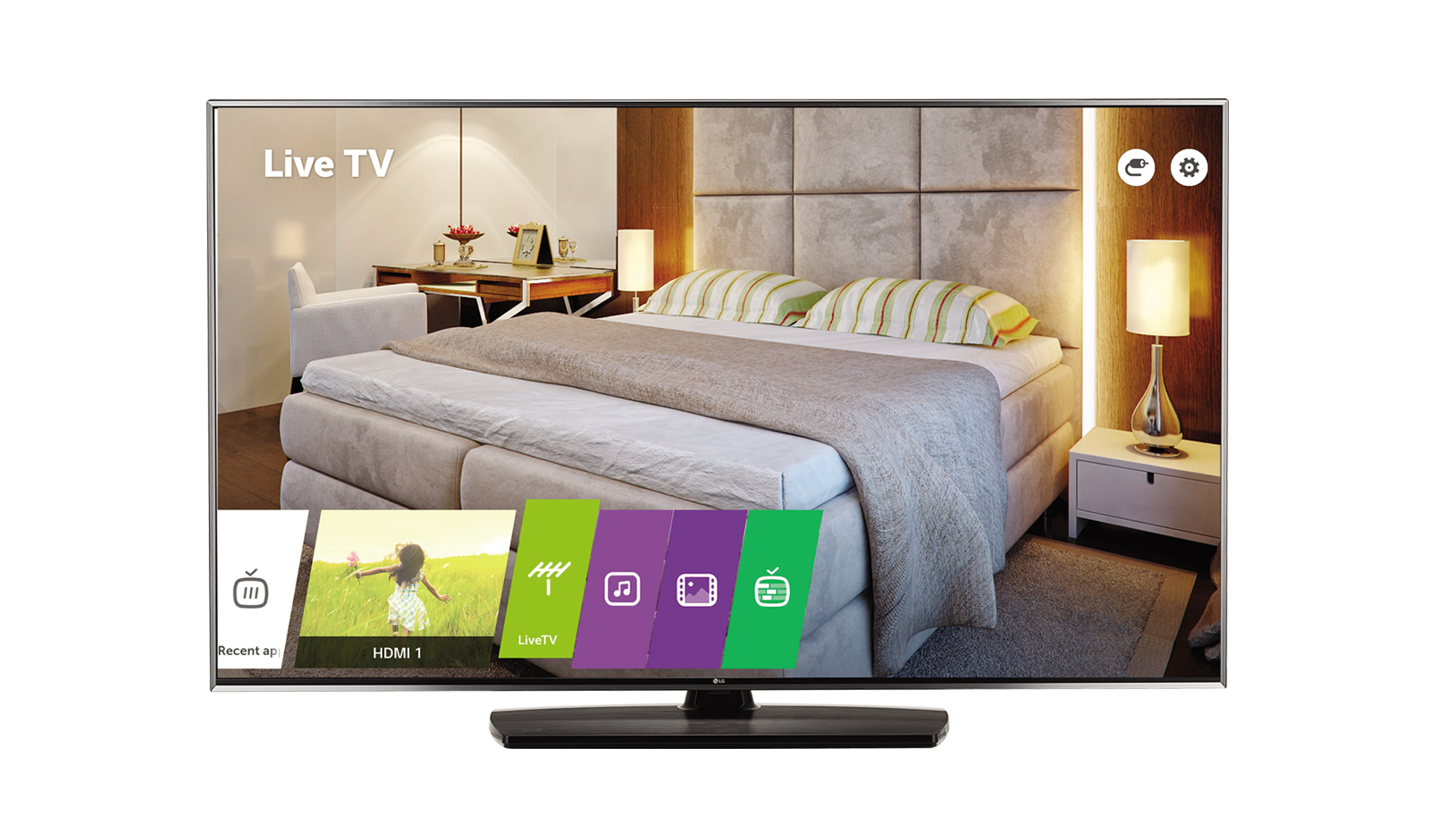 Front view of 49" Pro:Centric UHD Otel TV 49UV761H