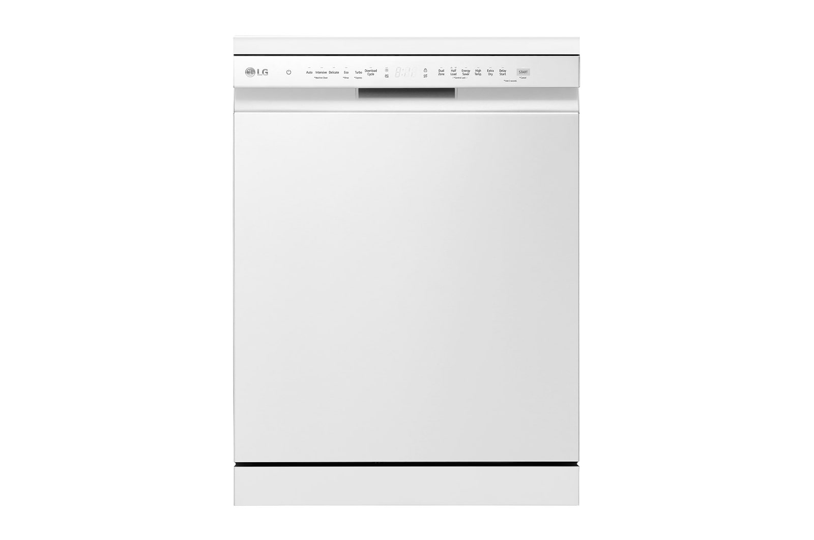 LG Bulaşık Makinesi | QuadWash™ Teknolojisi | Ayarlanabilir 3 Raflı | Beyaz Renk, DFC513FW için önden görünüm