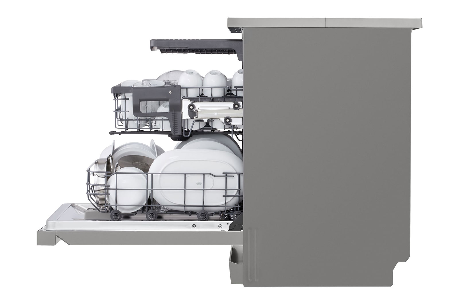 LG Front Control Smart Wi-fi Enabled Dishwasher in Prime Silver, DFC533FV