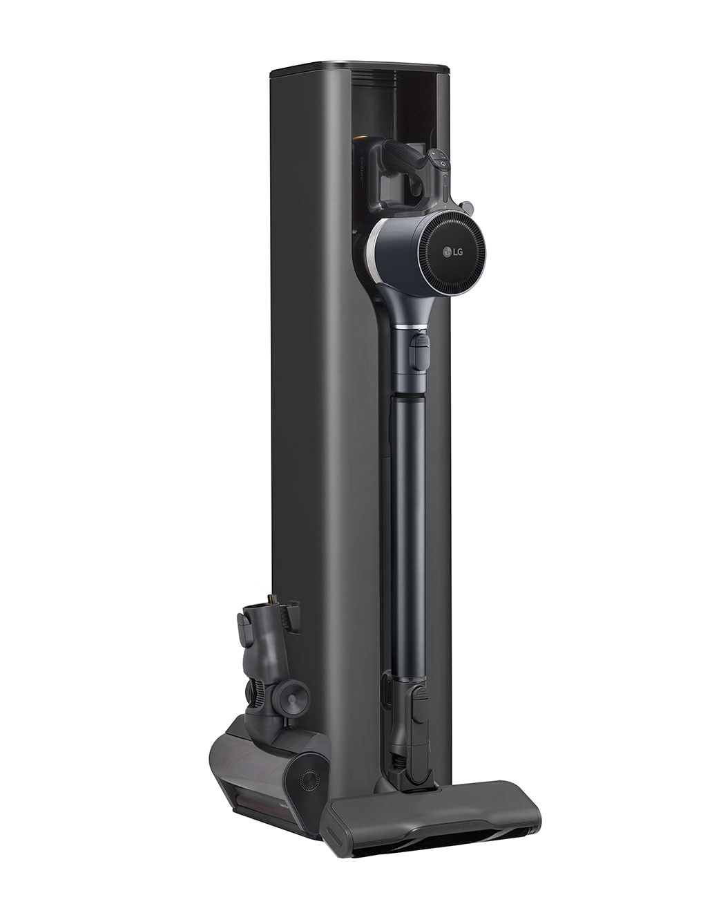LG CordZero® Otomatik Boşaltma Özellikli Dikey Süpürge Koyu Gri