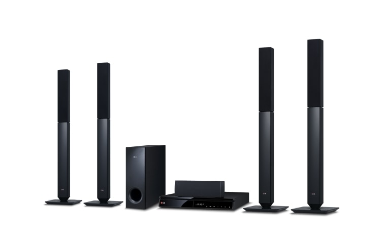 1080p Full HD Up-scaling, USB Playback (DivX, Mp3), Portable In, HDMI Çıkışlı DVD Ev Sinema Sistemi DH6530T için önden görünüm