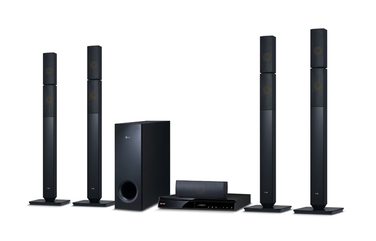 1080p Full HD Up-scaling, USB Playback (DivX, Mp3), Portable In, HDMI Çıkışlı DVD Ev Sinema Sistemi DH6630T için önden görünüm