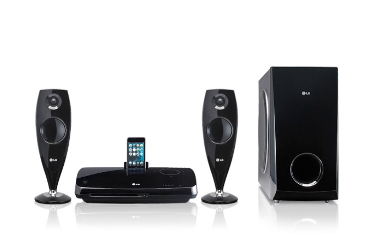 LG 2.1 iDock Bağlantılı DVD Ev Sinema Sistemi HT33S için önden görünüm