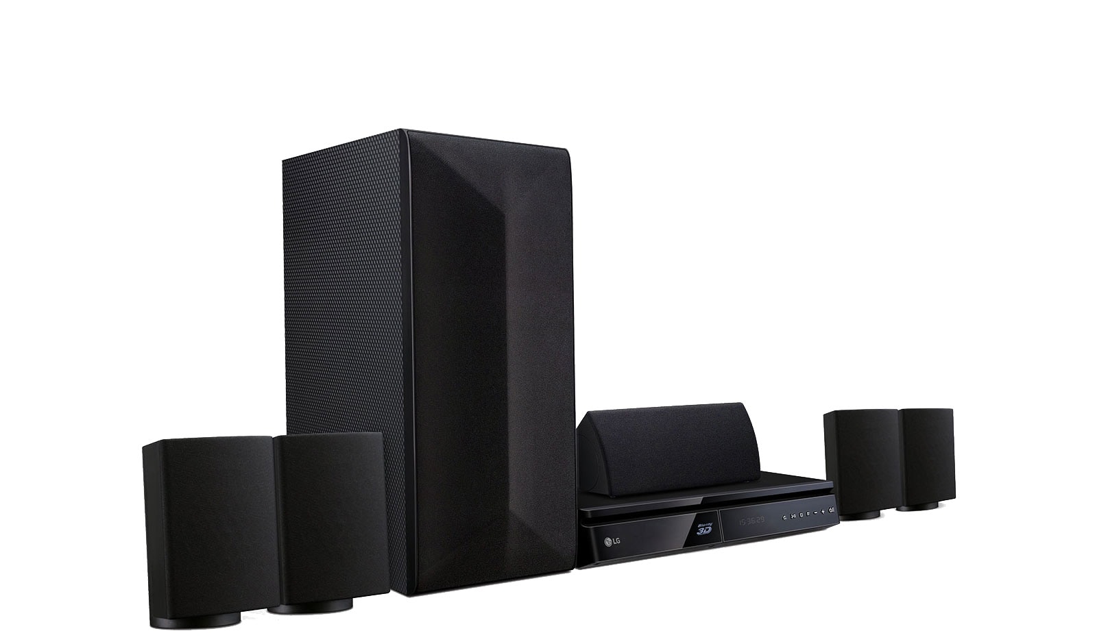 1000W RMS ve Güçlü Bas Sesiyle 3D Blu-Ray Oynatma LHB625 için önden görünüm