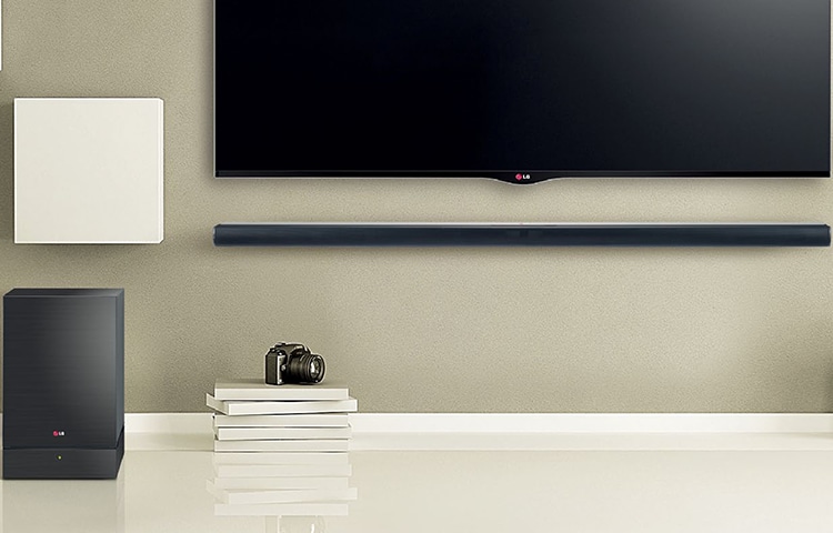 2.1 Kanal, 310W, 3D Ses İşlemcisine Sahip, Bluetooth Üzerinden Mp3 Oynatabilen Slim Wireless Soundbar NB4530A için önden görünüm