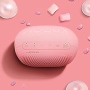 LG XBOOM Go'nun önden görünümü.