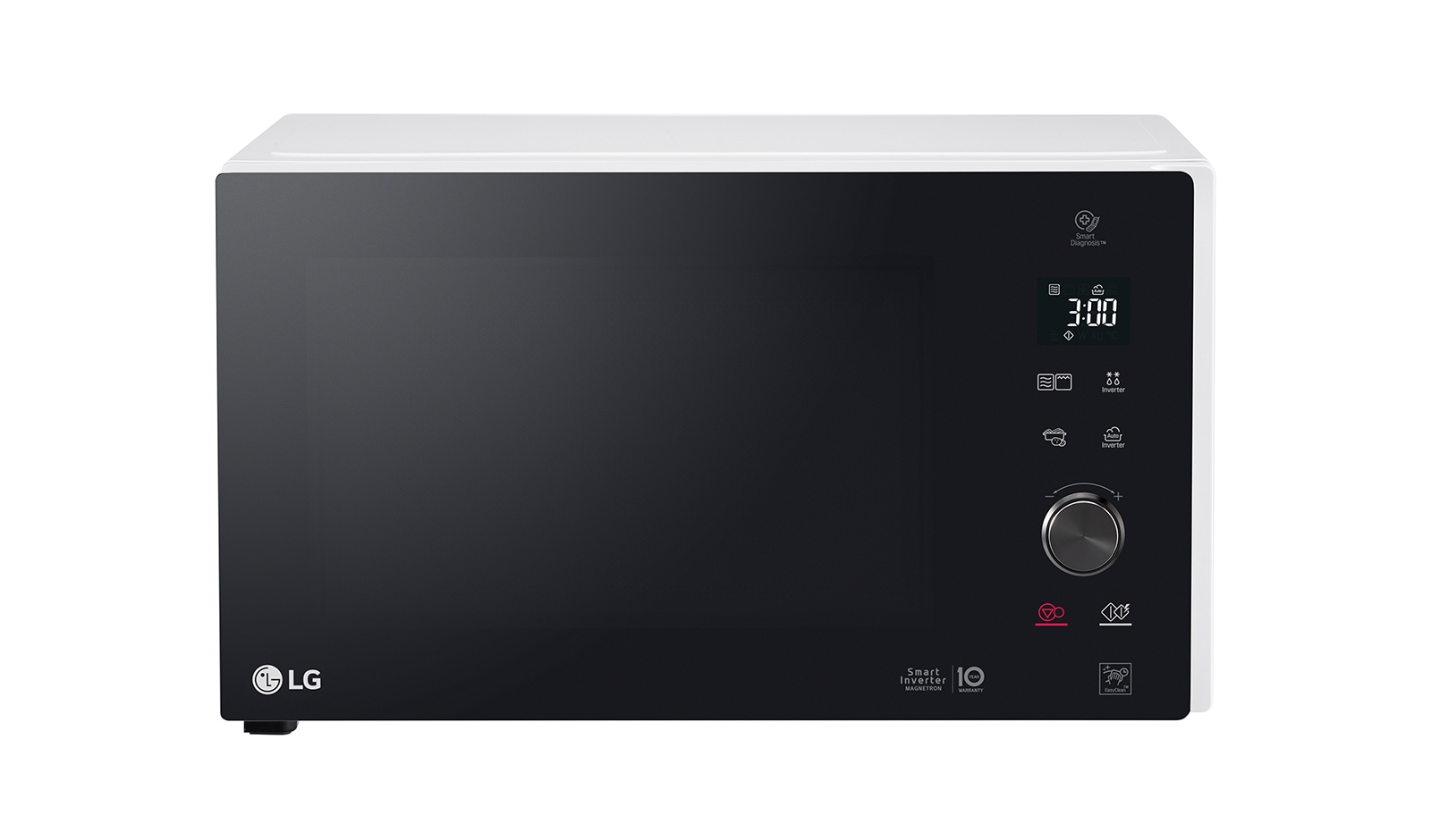 LG NeoChef™, Izgara Özellikli, Siyah, Paslanmaz Çelik, 25lt, Smart Inverter, EasyClean Mikrodalga MH6565DIS için önden görünüm