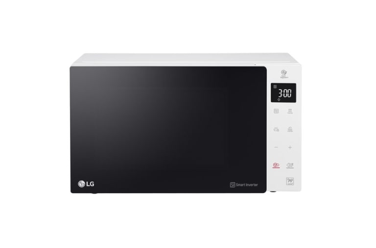 LG NeoChef™, Beyaz, Paslanmaz Çelik, 25lt, Smart Inverter, EasyClean Mikrodalga MS2535GISW için önden görünüm