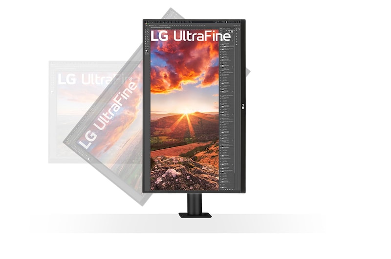 LG UltraFine Ergo Monitor 27 İnç FreeSync USB Type -C HDR 400 Hareket Ettirilebilir Ekran, 27UN880P-B