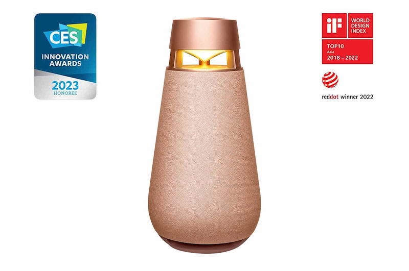 Front view of LG XBOOM 360 XO3 Taşınabilir Bluetooth Hoparlör XO3QPK