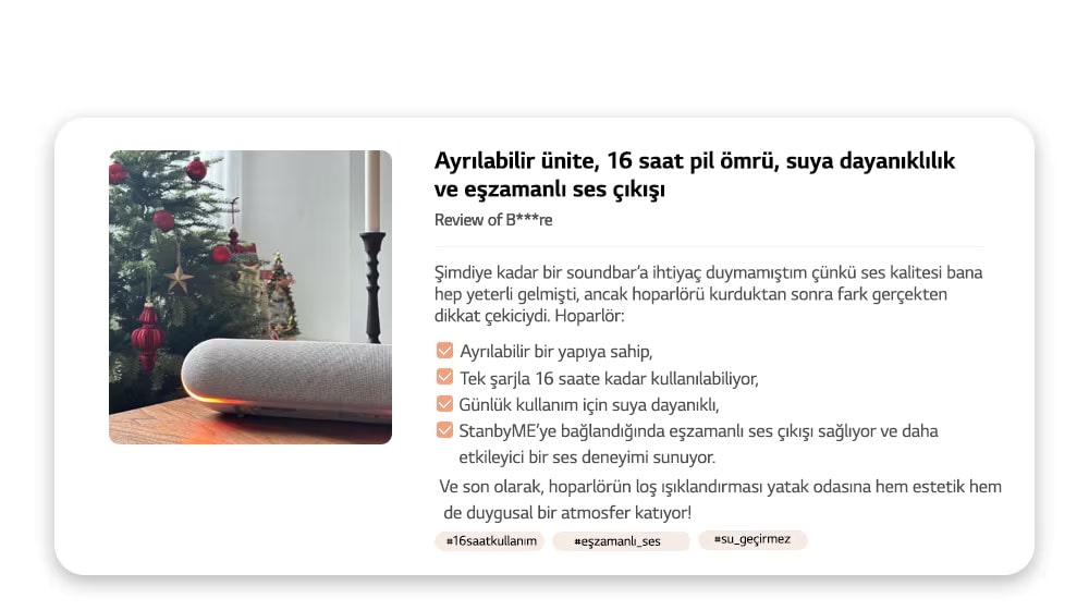 LG XT7S hoparlör yorumu