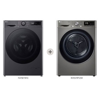Front view of LG 11 KG Çamaşır Makinesi ve 10 KG Dual Iverter Isı Pompalı Kurutma Makinesi Birlikte Alımlarında İndirim RH10P.F4Y5