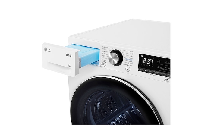LG 10 Kg Kurutma Makinesi | DUAL Inverter Isı Pompalı Kurutucu | ThinQ (Wi-Fi) özellikli | Beyaz Renk, RH10V9AV2W