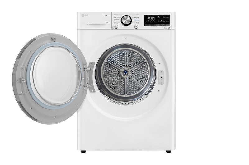 LG 10 Kg Kurutma Makinesi | DUAL Inverter Isı Pompalı Kurutucu | ThinQ (Wi-Fi) özellikli | Beyaz Renk, RH10V9AV2W