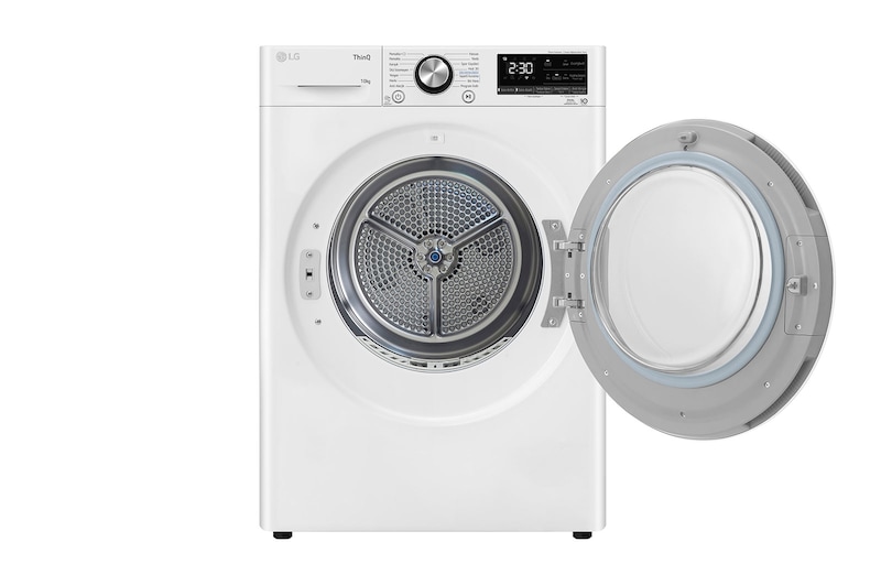 LG 10 Kg Kurutma Makinesi | DUAL Inverter Isı Pompalı Kurutucu | ThinQ (Wi-Fi) özellikli | Beyaz Renk, RH10V9AV2W
