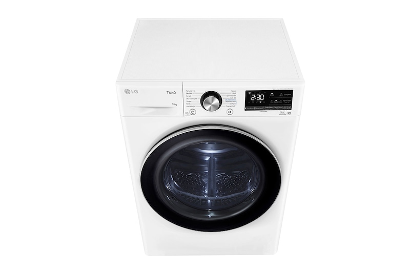 LG 10 Kg Kurutma Makinesi | DUAL Inverter Isı Pompalı Kurutucu | ThinQ (Wi-Fi) özellikli | Beyaz Renk, RH10V9AV2W