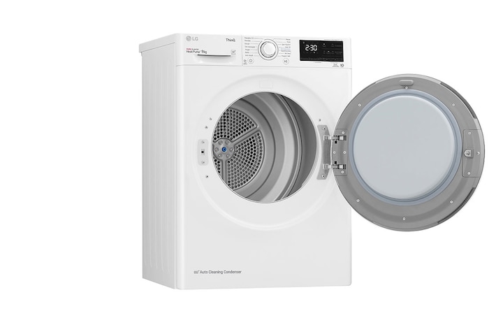 LG 9 Kg Kurutma Makinesi | Enerji Tasarrufu 9 kg İkili Isı Pompası ile Üstün Kurutma | Gümüş , RH90V3AV0N