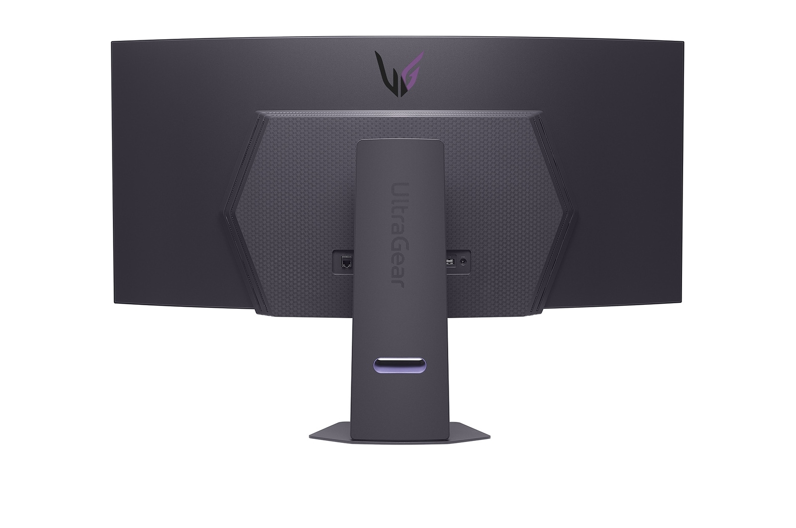 side view of a tilted monitor