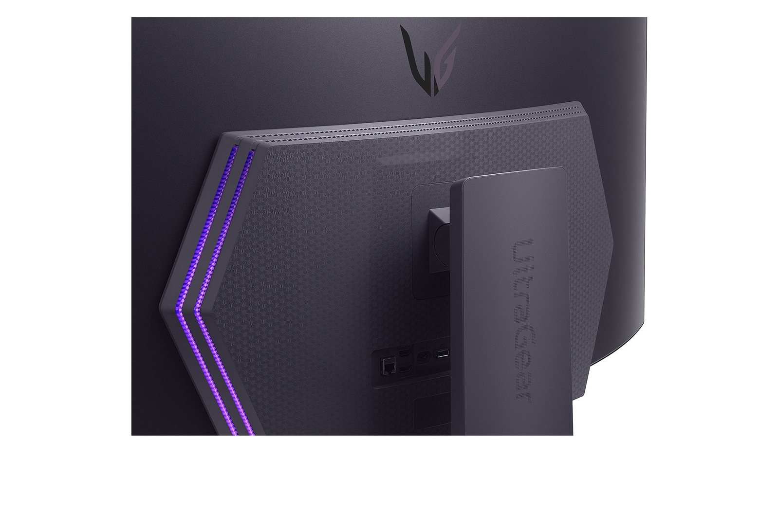 close-up view of the rear emblem lights off