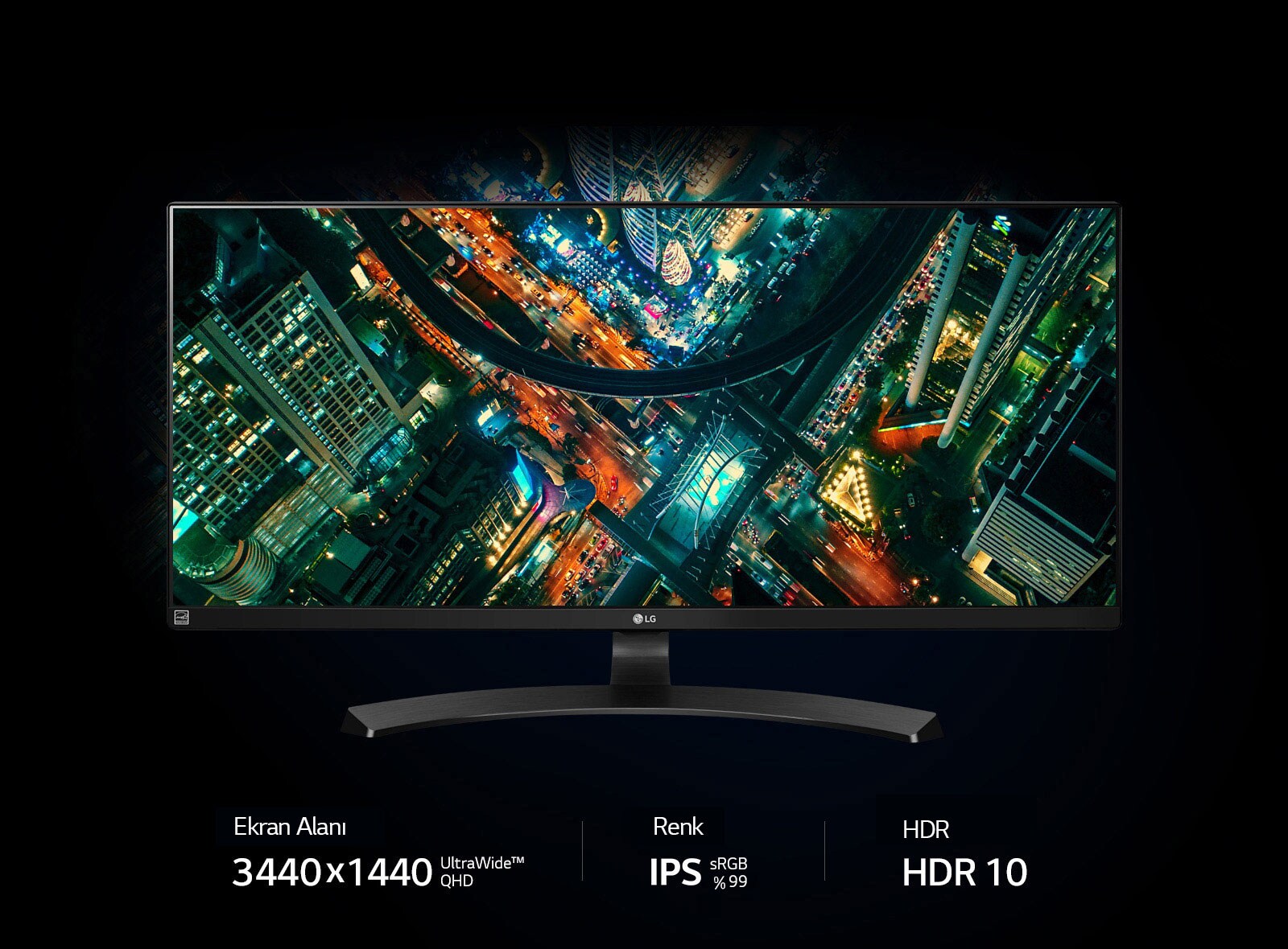 UltraWide 34 İnç Oyun Monitörü FreeSync 5ms Tepki Süresi 3440 x