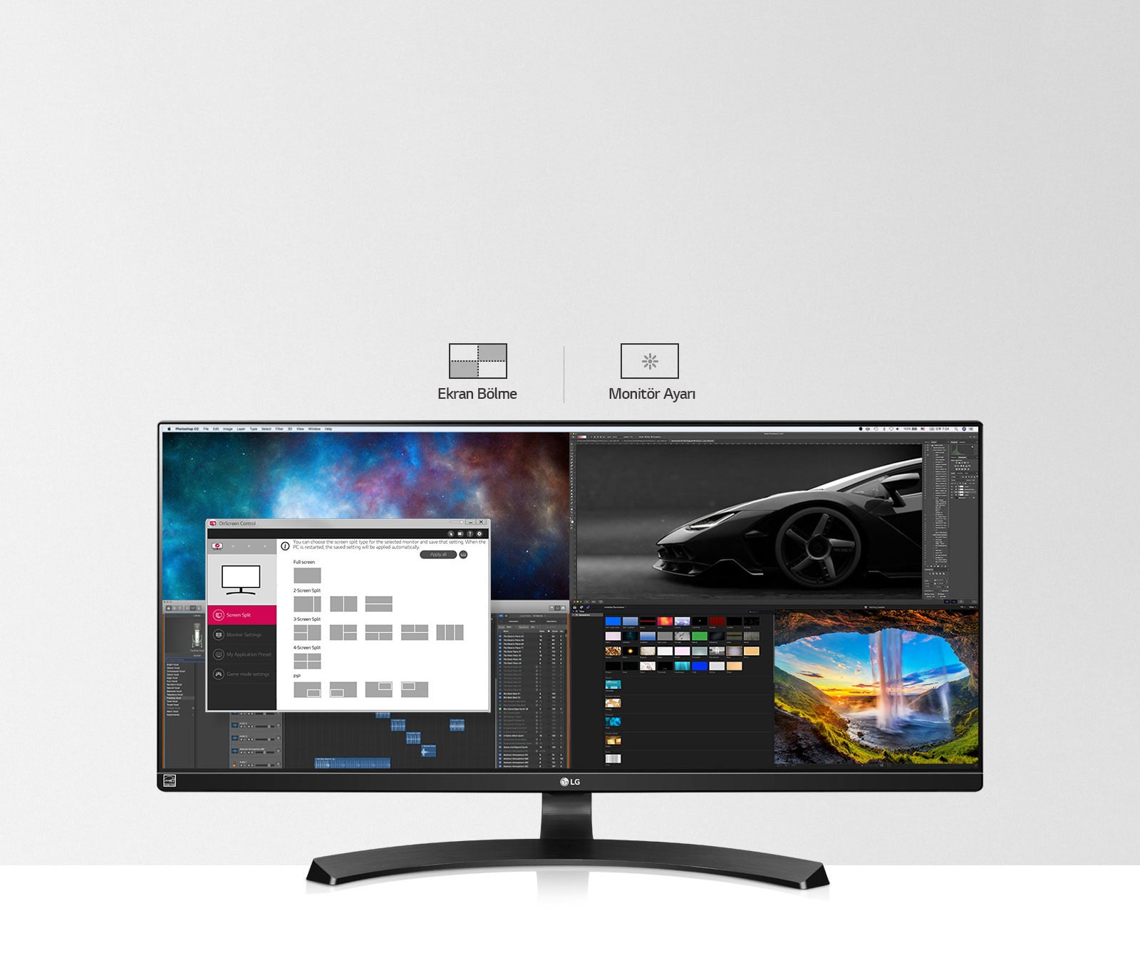 UltraWide 34 İnç Oyun Monitörü FreeSync 5ms Tepki Süresi 3440 x