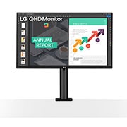 LG Ergo IPS Monitör 27 İnç Pivot QHD FreeSync Hareket Ettirilebilir Ekran 27QN880-B, 27QN880-B