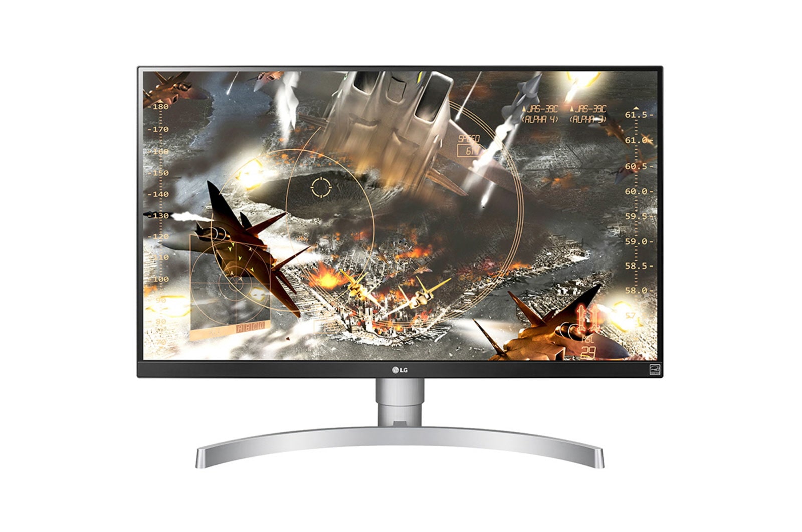 27&#34; 4K UHD IPS LED Monitör 27UK650-W için önden görünüm