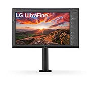 LG UltraFine Ergo Monitor 27 İnç FreeSync USB Type -C HDR 400 Hareket Ettirilebilir Ekran, 27UN880-B