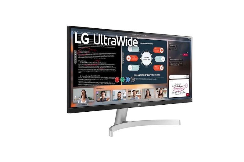 LG UltraWide Full HD Monitör 29 İnç AMD Radeon FreeSync™ 5ms Tepki Süresi 29WN600-W, 29WN600-W
