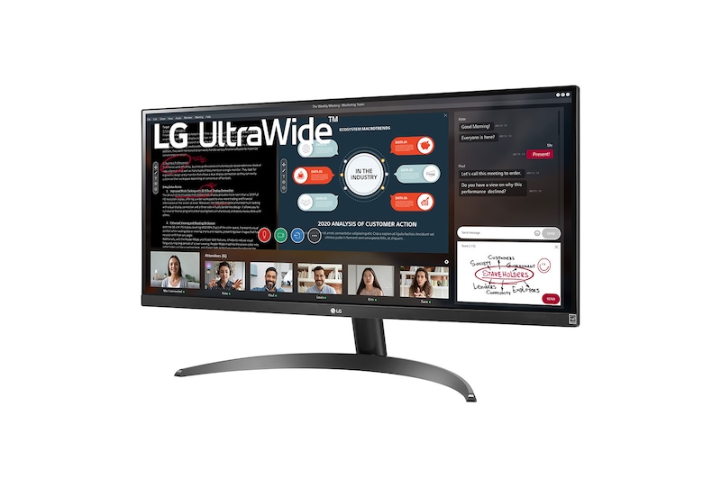 LG UltraWide Full HD IPS 29 İnç Monitör 21:9 AMD Radeon FreeSync™ 5ms Tepki Süresi 29WP500-B, 29WP500-B