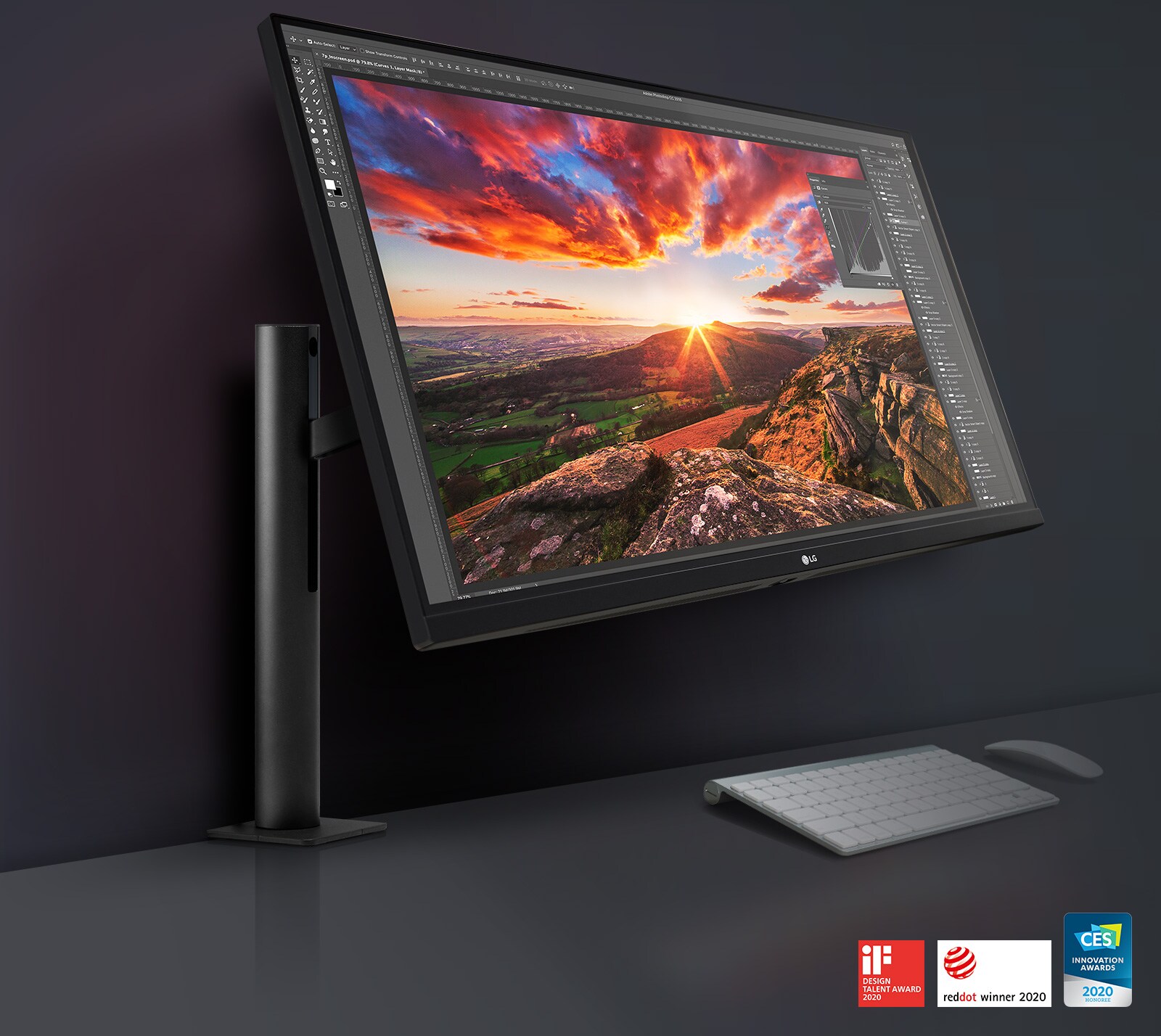 UltraFine Ergo Monitor 31,5 İnç FreeSync USB Type -C HDR10 4K