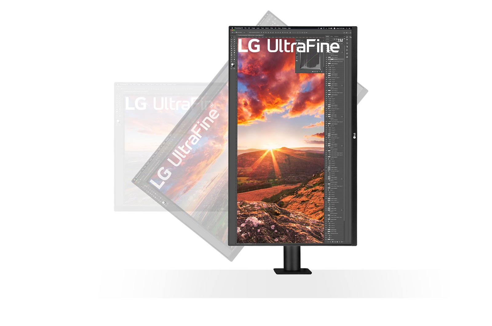 LG UltraFine Ergo Monitor 31,5 İnç FreeSync USB Type -C HDR10 4K Hareket Ettirilebilir Ekran, 32UN880-B