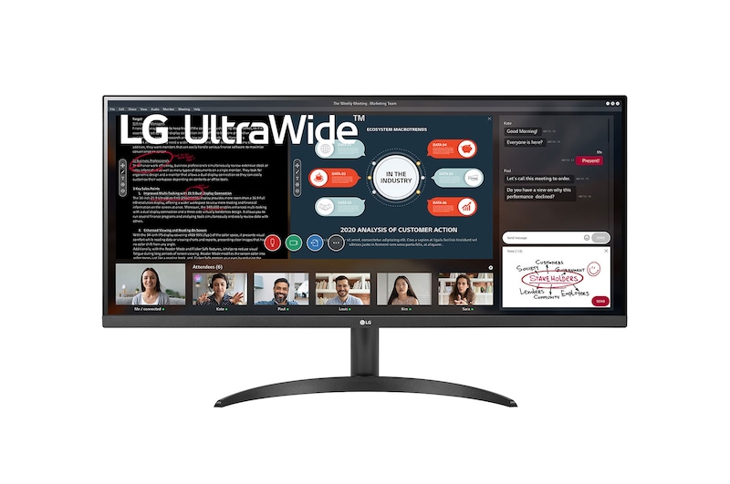 LG UltraWide Full HD IPS 34 İnç Monitör 21:9 AMD Radeon FreeSync™ 5ms Tepki Süresi 34WP500-B, 34WP500-B
