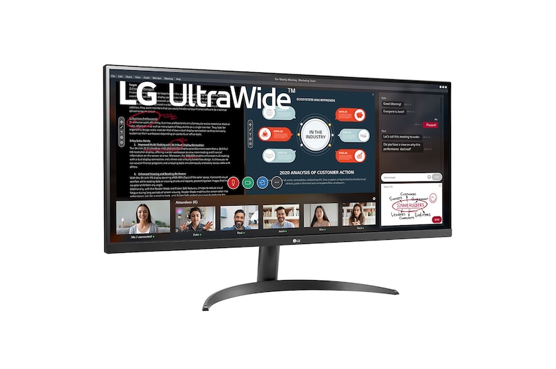 LG UltraWide Full HD IPS 34 İnç Monitör 21:9 AMD Radeon FreeSync™ 5ms Tepki Süresi 34WP500-B, 34WP500-B