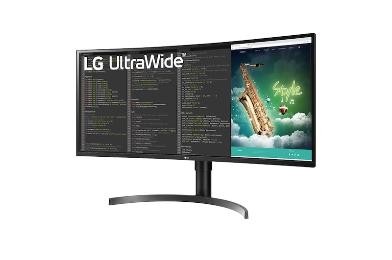 LG UltraWide 35 İnç LED Monitör QHD HDR Kavisli Panel AMD  5ms Tepki Süresi, 35WN75C-B