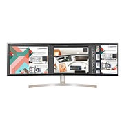 LG UltraWide Dual QHD Monitör 49 İnç 2 x 10 W Stereo Hoparlör PBP, 3PBP / Çift Kumanda, 49WL95C-WE