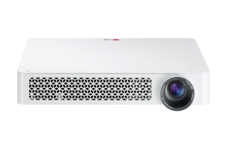 Çığır açan Full HD PF80G, 1000 lumen parlaklık ve 100.000:1 kontrast oranıyla temiz ve parlak görüntü sunuyor PF80G için önden görünüm