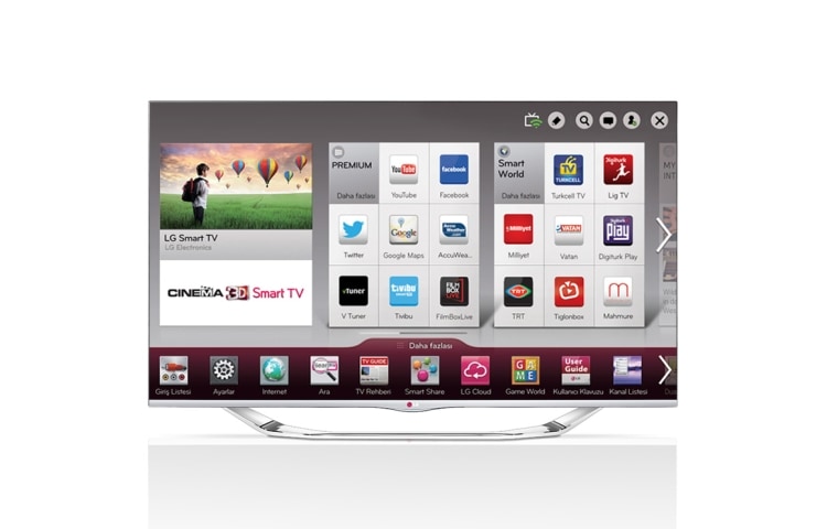 42&#34; LED CINEMA 3D SMART TV; 4 ADET CINEMA 3D GÖZLÜK, 2 ADET DUAL PLAY GÖZLÜĞÜ, DAHİLİ WI-FI, DAHİLİ HD UYDU ALICISI, SUBWOOFER, MCI 800 HZ GİBİ ÖZELLİKLERİ CINEMA SCREEN TASARIMI İLE BİRLEŞTİRİYOR. 42LA740S için önden görünüm