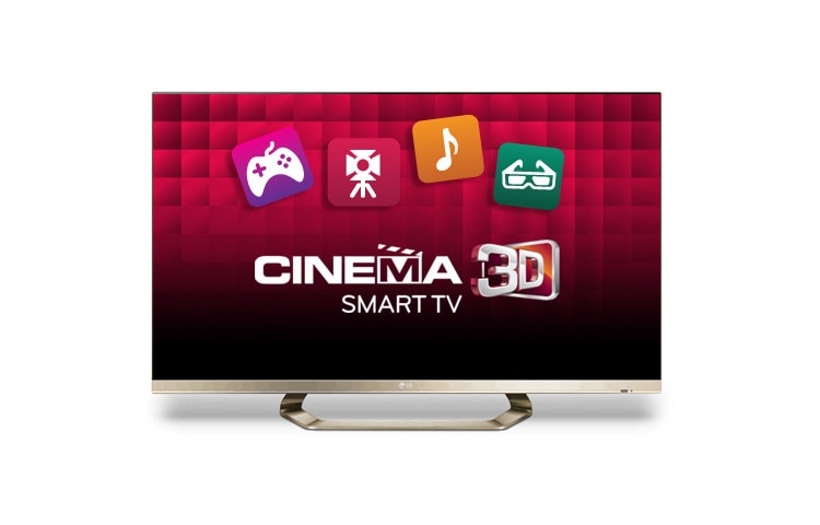 42&#34; LED Cinema 3D Smart TV; Magic Motion kumanda, 4 adet FPR gözlük, dahili Wi-Fi, MCI 400Hz gibi özellikleri CINEMA SCREEN tasarımı ile birleştiriyor. 42LM671S için önden görünüm