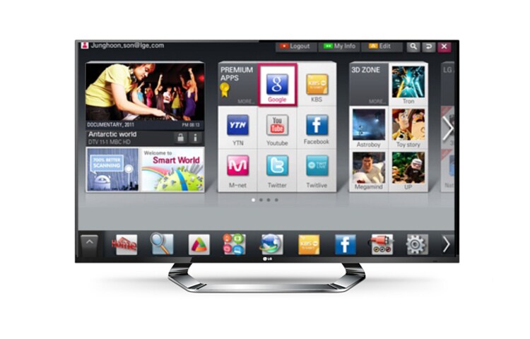 LG 42" Smart LED TV; Smart Share, Dahili Wi-Fi, 4x HDMI, 3x USB, MCI 200Hz gibi özelliklere sahip., 42LS575S