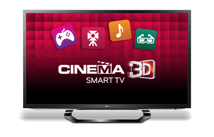 47&#34; LED Cinema 3D Smart TV; 4x HDMI, 3x USB, MCI 400Hz gibi özelliklere sahip ve 4 adet FPR gözlük ile geliyor. 47LM620S için önden görünüm