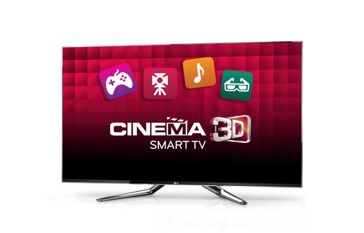 47&#34; Nano Full LED Cinema 3D LED Smart TV; Magic Motion kumanda, 6 adet FPR gözlük, dahili Wi-Fi, MCI 1000Hz gibi özellikleri CINEMA SCREEN tasarımı ile birleştiriyor. 47LM960V için önden görünüm