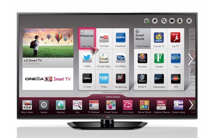 50&#34; (127 CM) BOYUTUNDA, SİHİRLİ KUMANDA, DAHİLİ WIFI, DAHİLİ HD UYDU ALICISI, 600HZ MAX SUB FIELD DRIVING, PENTOUCH READY ÖZELLİKLERİNE SAHİP 3D SMART PLAZMA TV 50PH670S için önden görünüm