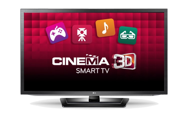 65&#34; LED Cinema 3D Smart TV; 4x HDMI, 3x USB, MCI 400Hz gibi özelliklere sahip ve 4 adet FPR gözlük ile geliyor. 65LM620S için önden görünüm