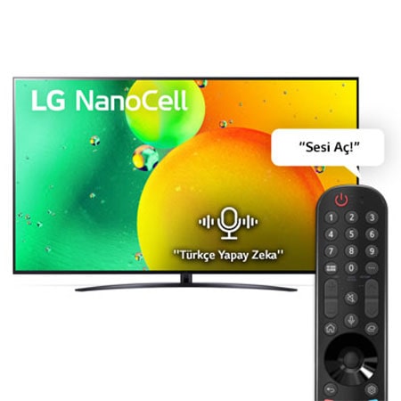 LG NanoCell TV'nin önden görünümü