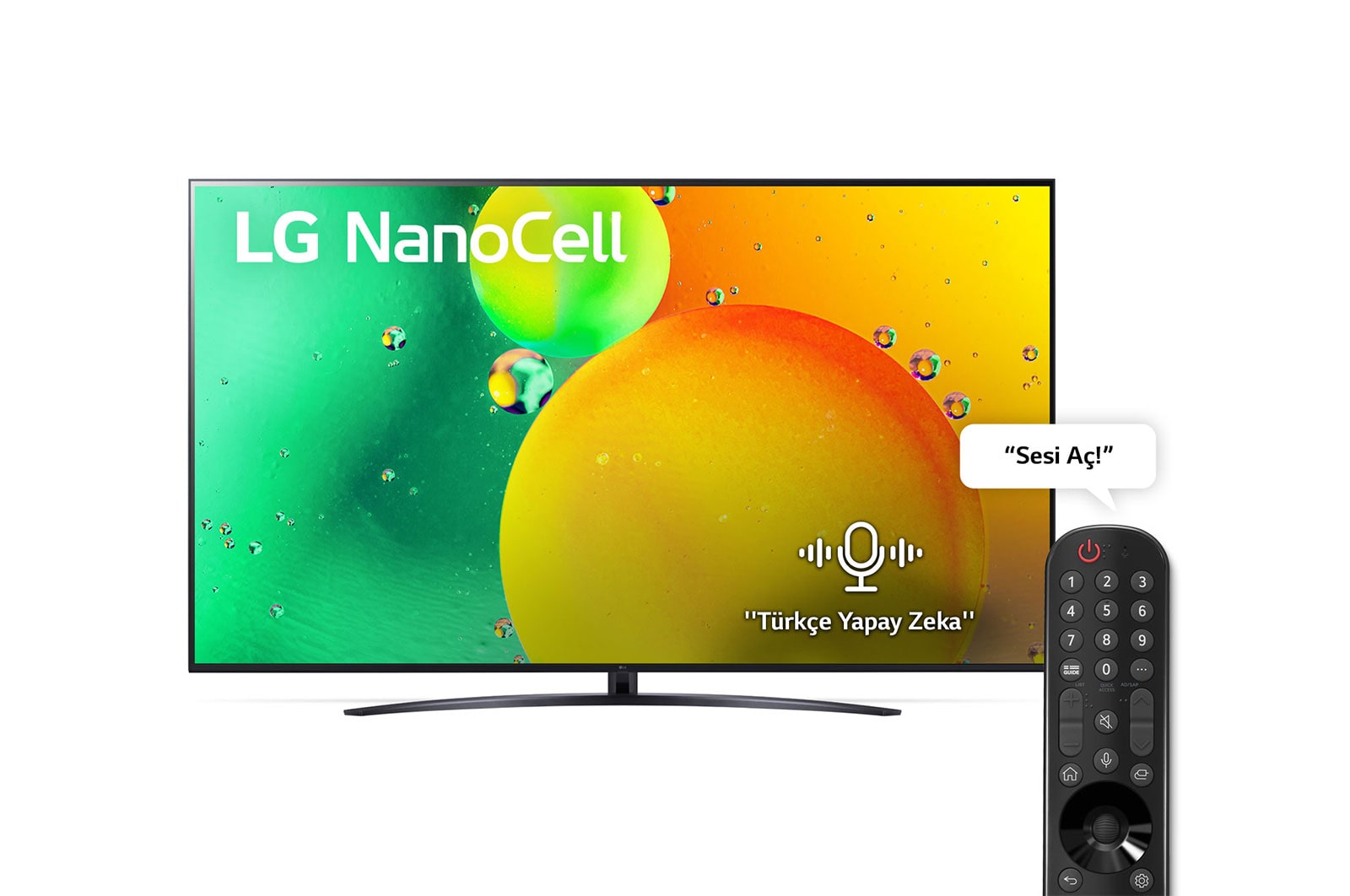 LG NanoCell TV'nin önden görünümü