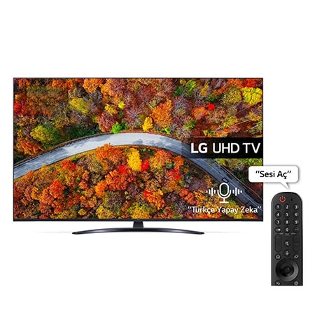 LG UHD TV'nin önden görünümü