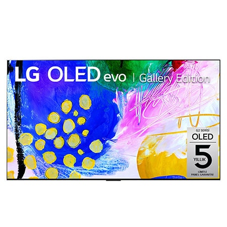 Ekranda LG OLED evo Gallery Edition ile önden görünüm