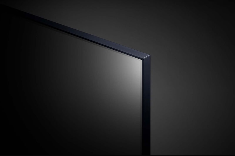 LG NanoCell TV, NANO80’ün üst kenarının yakın çekim görüntüsü