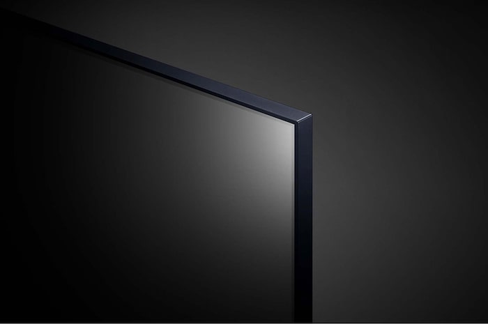 LG NanoCell TV, NANO80’ün üst kenarının yakın çekim görüntüsü
